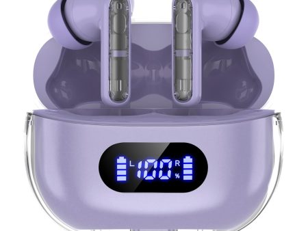 Purple P1 PRO Wireless Earbuds with Clear Call, 30H Playtime, IPX7 Waterproof Bluetooth, Touch Controls, Compatible with iPhone, Android, Samsung, Laptop Fashion