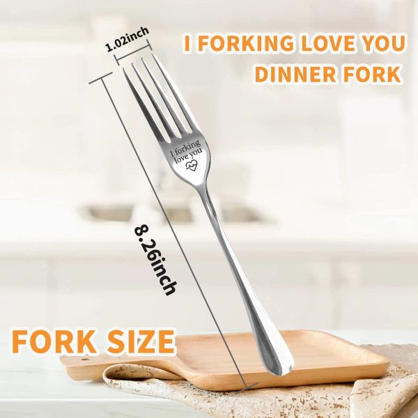 I Forking Love You  Engraved Stainless Steel Fork Gift For Loved One Online Sale