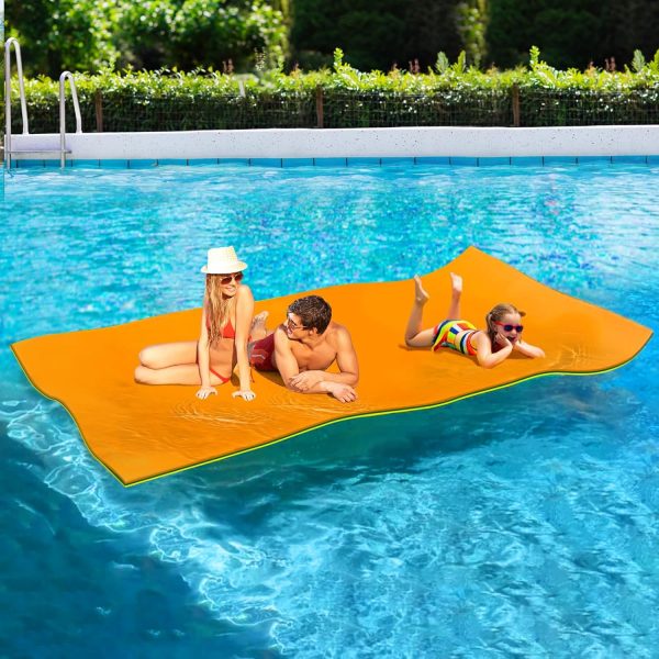 Lily Pad Floating Mat for Lakes, 8x4 ft, Tear-Resistant with Bungee Tether Sale