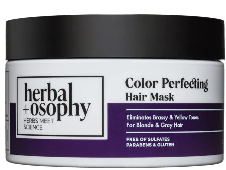 8.5oz Herbalosophy Color Perfecting Purple Hair Mask – Add Shine while Protecting Your Color – Salon-Quality Haircare with Natural, Healthy Ingredients, Vegan, Sulfate & Paraben Free Cheap