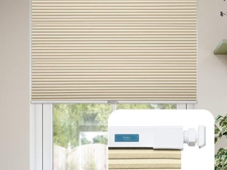 Cellular Window Shades Cordless Blinds - Blackout Honeycomb Polyester, Beige, 35  W x 64  H for Home & Office Online