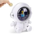 White Astronaut Kid s Unbreakable Money Piggy Bank w  Clock Online Sale