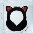 Eyegla Winter Ear Muffs for Women Fleece Ear Warmers Faux Fur Warm Cat Ear Earmuffs Foldable Outdoor Winter Ear Cover for Girls,Black on Sale