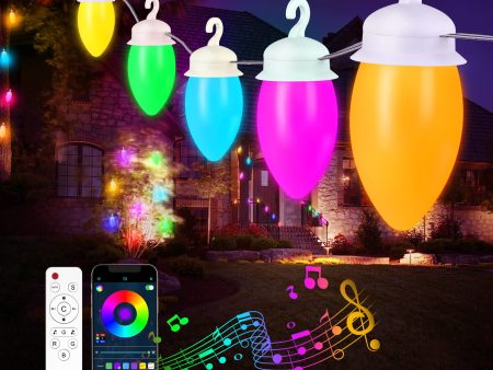 Transform Your Outdoor Space with 48FT LED String Lights | Weatherproof, Energy-Efficient, & App-Controlled - Perfect for Any Celebration! For Cheap