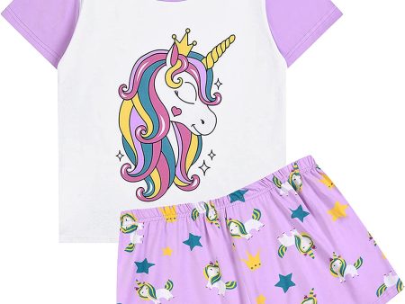 Size XS Unicorn T-Shirt & Shorts Pajamas Set Online Sale