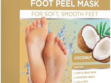 2 Pairs Coconut Foot Peel Mask - Smooth Soft Feet Natural Exfoliating Treatment Online now