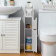 Space-Saving Bathroom Furniture Set: Slim Toilet Paper Holder and Storage Cabinet for Compact Bathrooms For Discount