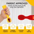 Silicone Baby Spoons Set for Ages 6-24 Months, Red and Yellow - Self-Feeding and Teething Aid For Discount