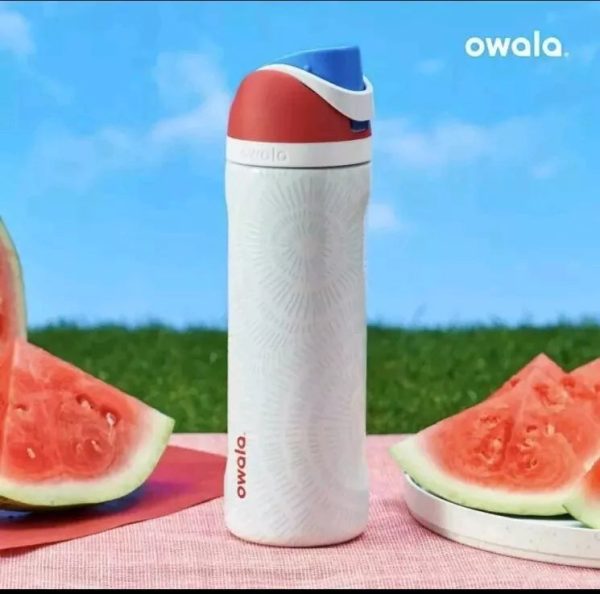 Owala Summer Special 24oz Glow in the Dark Water Bottle - Patriotic Design Sale