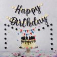 Black Happy Birthday Banner with Lights - Ideal Glow Decor for Both Men & Women For Discount