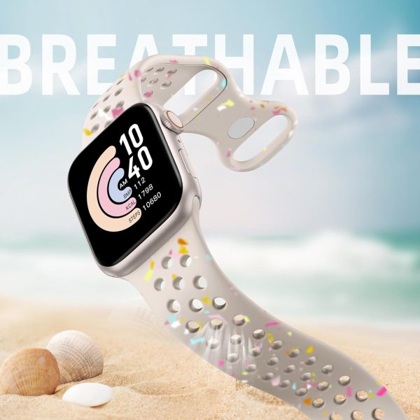 Sport Band Compatible with Apple Watch - Breathable, Recycled Material, Colorful Flakes Design for 38mm, 40mm, 41mm, 42mm Sizes Online now