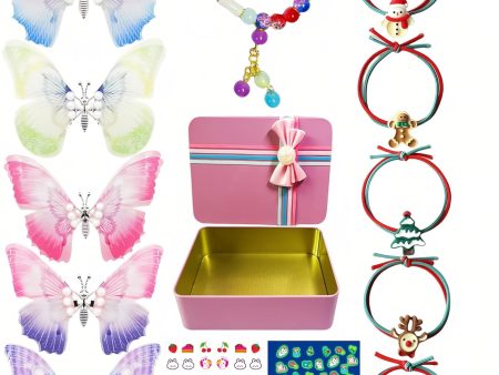 Colorful Jumping Butterfly Hair Clips & DIY Bracelet Kits for Creative Styling Online Sale