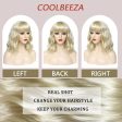 12  Blonde Wavy Shoulder-Length Wig with Bangs for Daily or Party Use Cheap