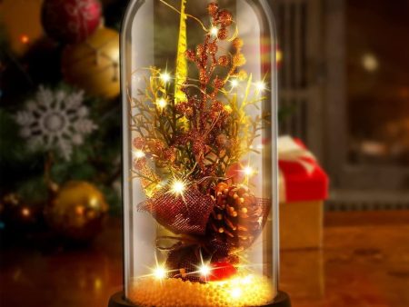 Artificial Tree w  Colorful LED Light & Glass Dome Cover For Cheap