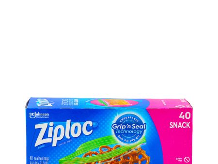 Ziploc Snack 40 Seal Top Bags For Discount